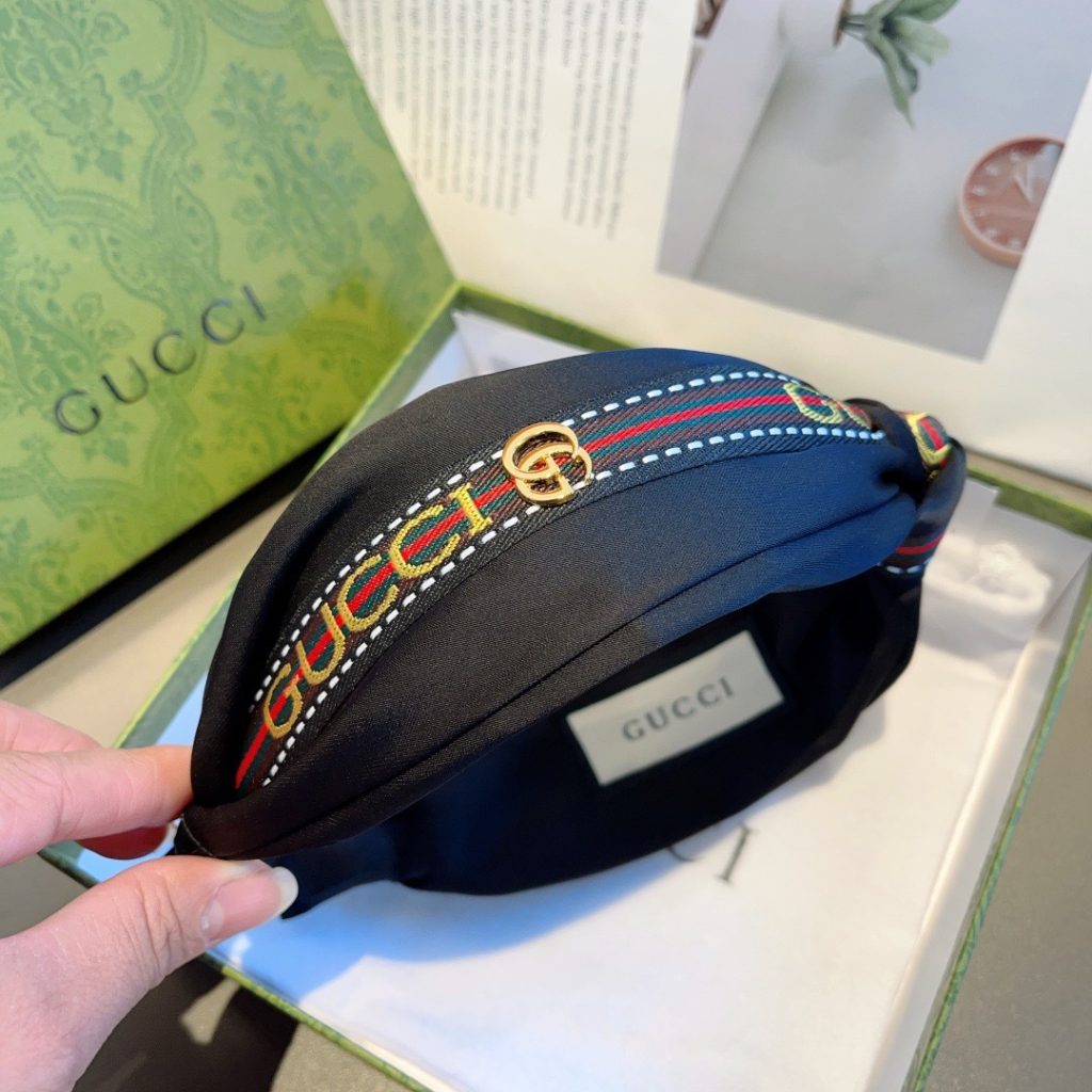 GUCCI グッチ ヘアバンド ファッション ブランド アクセサリー ブラック 全2色 - 画像 6