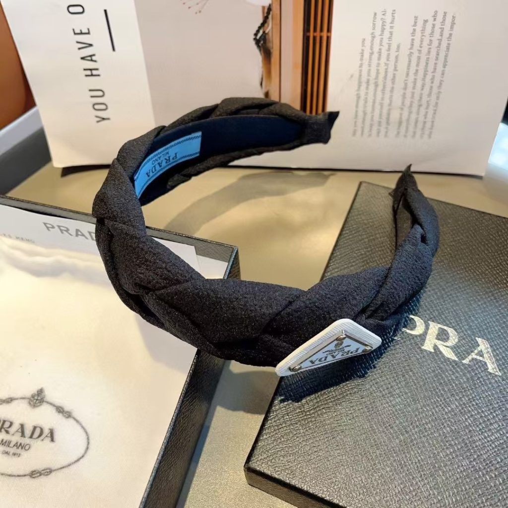 PRADA プラダ ヘアバンド ブラック プラダ風 ファッション ブランド オーバーサイズ 38字 - 画像 5