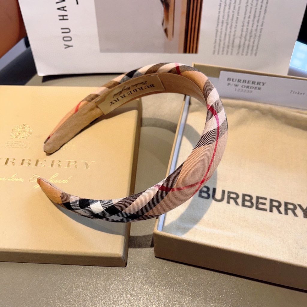BURBERRY バーバリー ヘアバンド バーバリーフラグ ストライプ ブラック ベージュ 全2色 - 画像 8