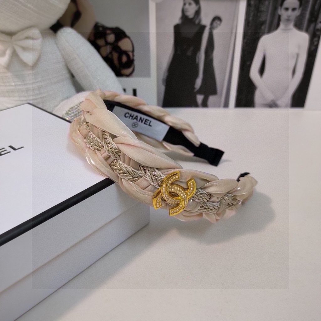 CHANEL シャネル ヘアバンド ブランド風 ブラック ベージュ 全2色 - 画像 4