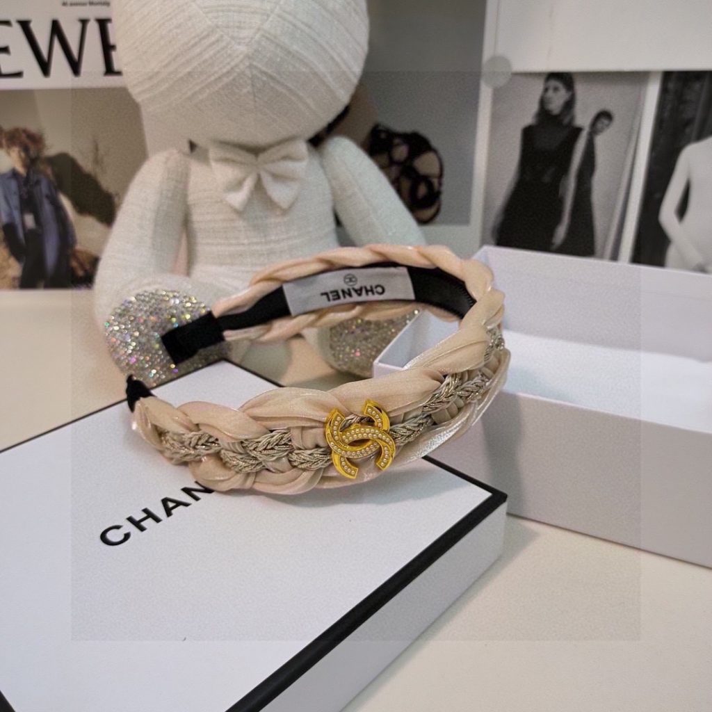 CHANEL シャネル ヘアバンド ブランド風 ブラック ベージュ 全2色 - 画像 6