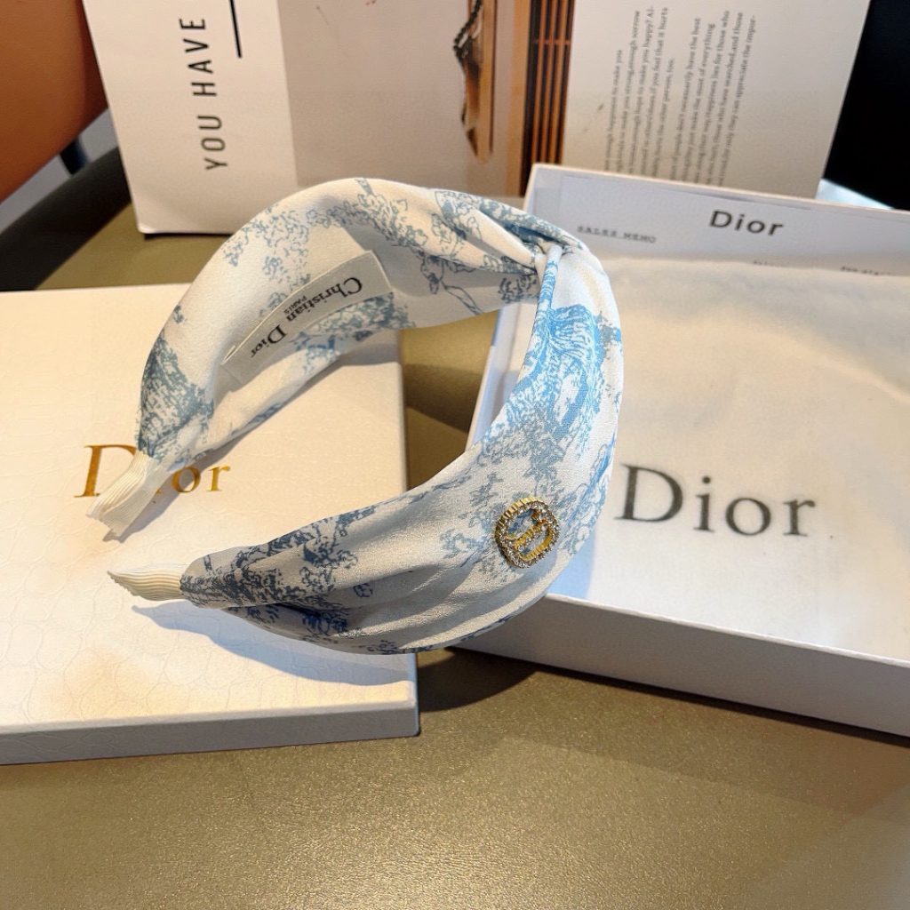 Dior ディオール ヘッドバンド ブルーモチーフ 本革 1色展開 - 画像 7