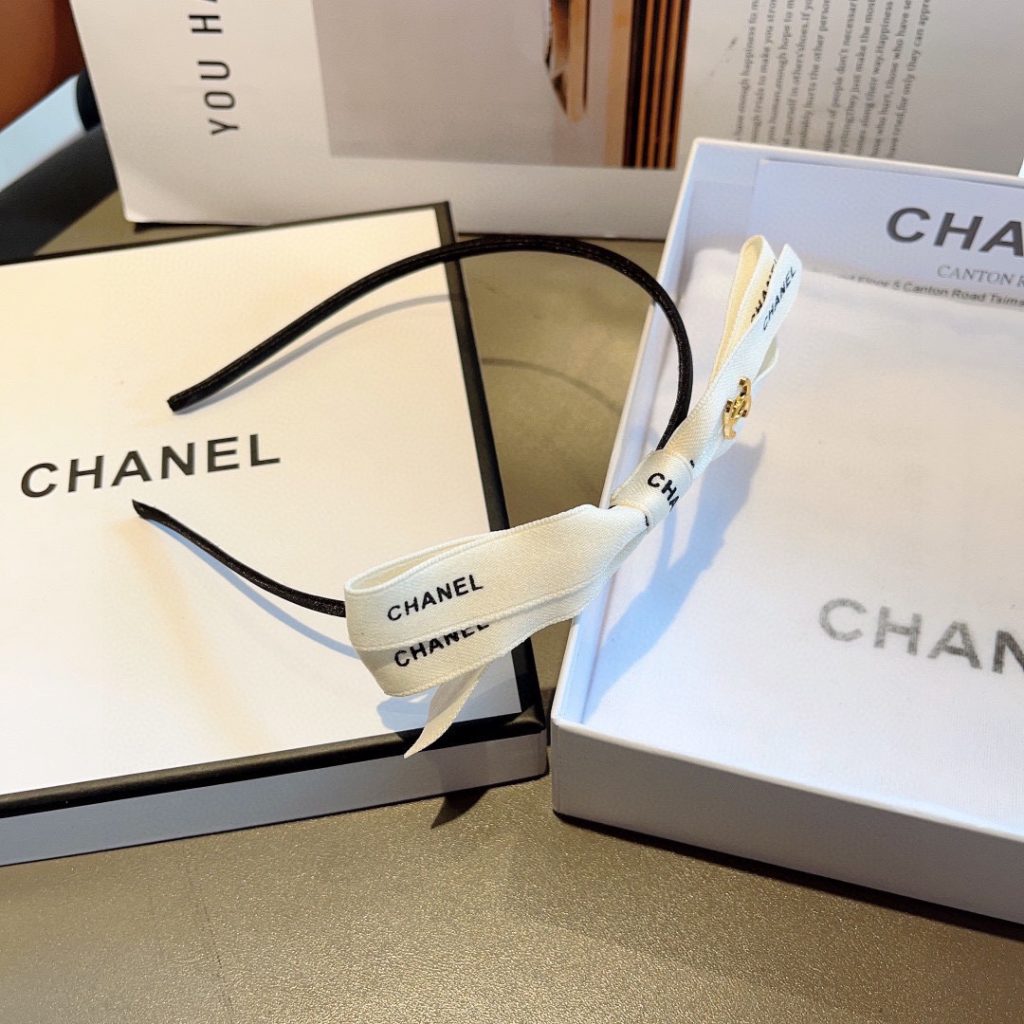 CHANEL シャネル ヘアアクセサリー フラットヘアバンド ピンク イエロー ブラック 全3色 - 画像 7