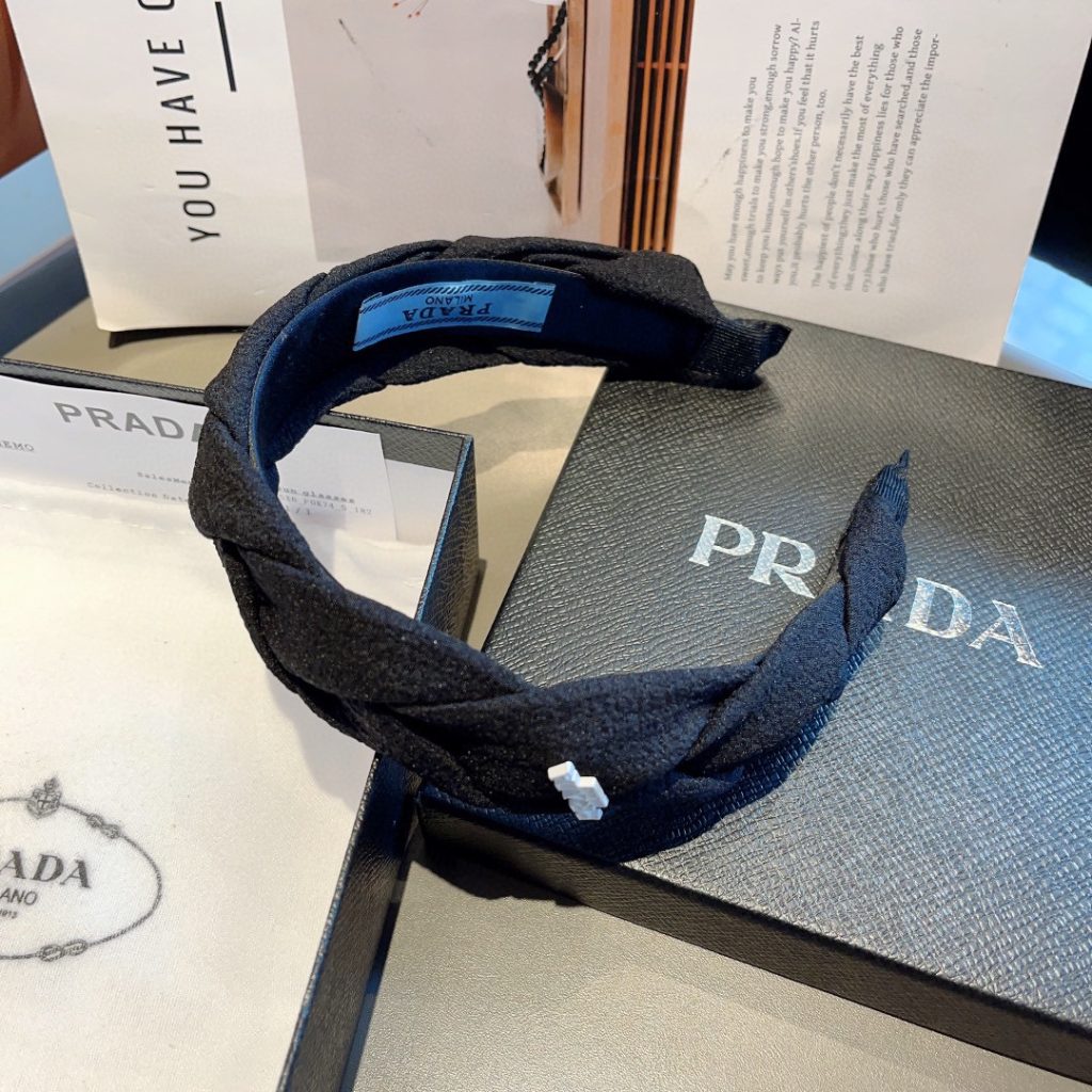 PRADA プラダ ヘアアクセ ファッション プラダ風 通勤 ブランド風 ブラック ホワイト 全2色 - 画像 7