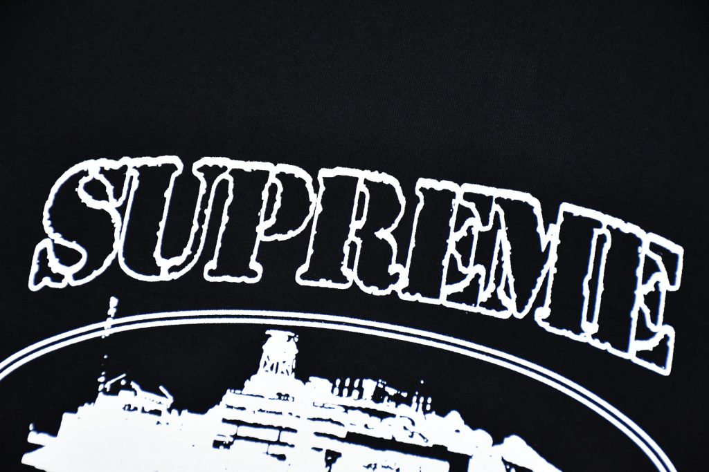 SUPREME スーパー ロゴTシャツ 本革 通勤 通学 ブラック - 画像 6