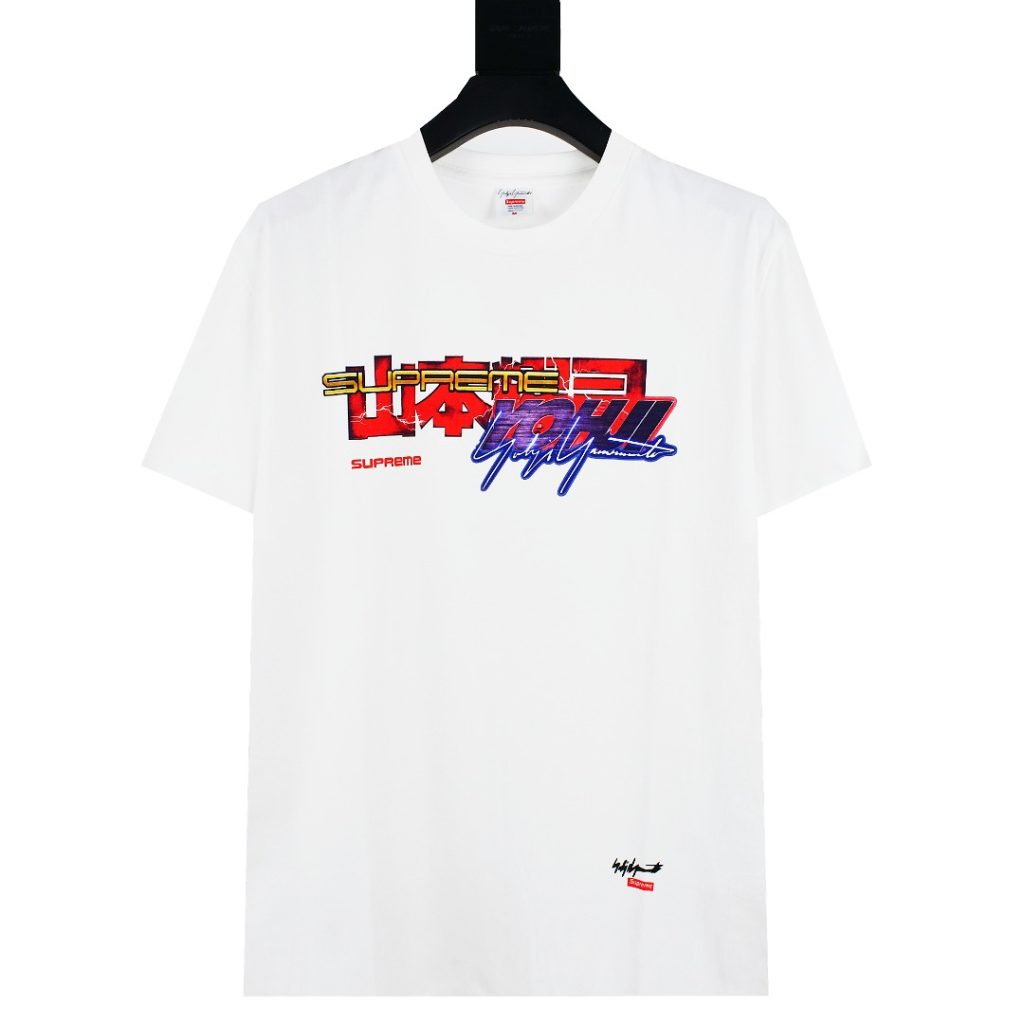 SUPREME スーパーMEN'S Tシャツ 100%コットン フルグラフィック ブラック ホワイト 全2色 - 画像 2