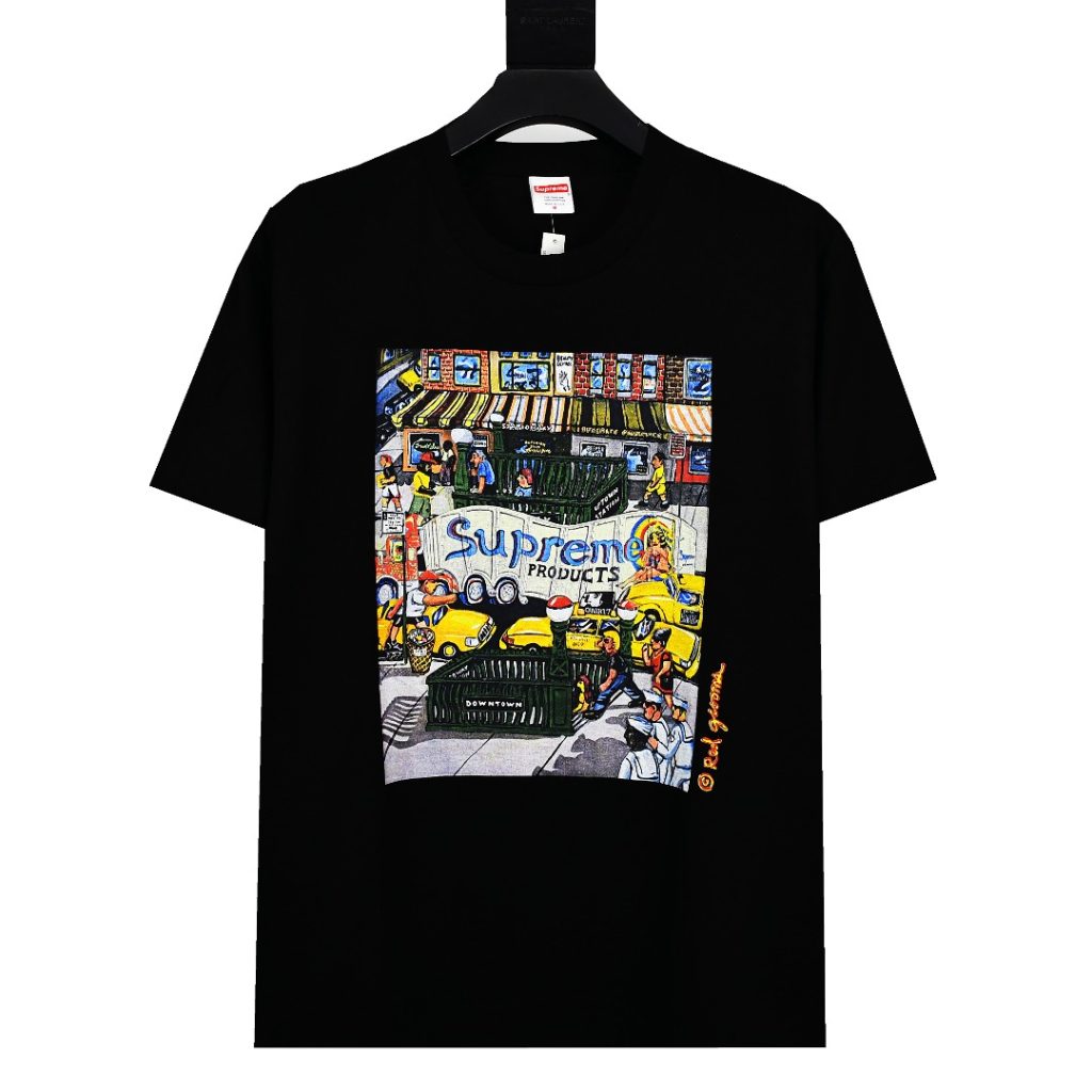 ブラック・ホワイトのマンハッタンTシャツを普段着に。写真で見る色味とシルエット