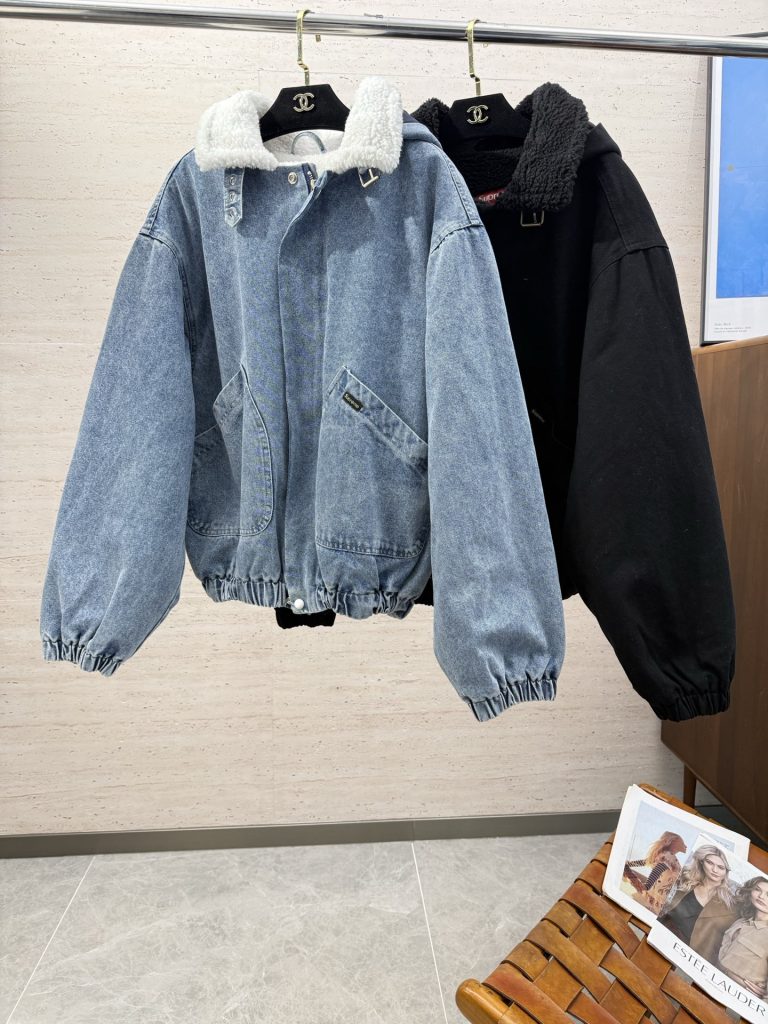 Supreme スプリーム デニムジャケット 本革 ファー付き 通勤 全2色|カフェに使いやすいファッションアイテムを写真で確認