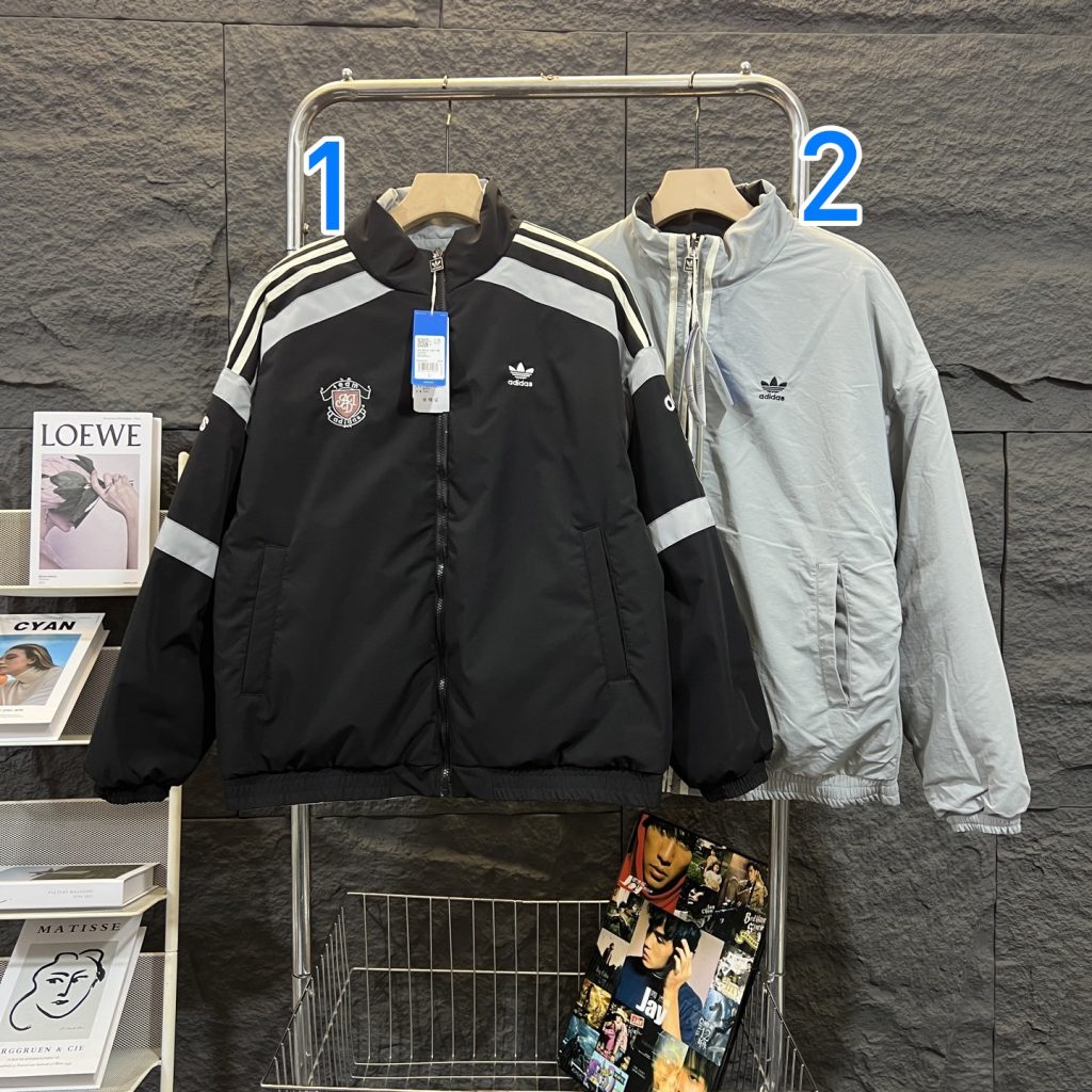 adidas ジャケット スポーツライン ロゴデザイン カジュアル ブラック ホワイト|季節の変わり目で使いやすいファッションアイテムを写…