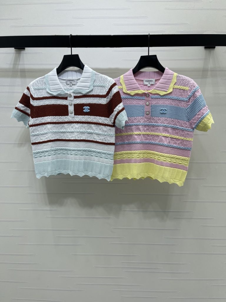 CHANEL シャネル ニット Tシャツ レディース ポロネック 形態安定 通気性 グリーン…｜休日に使いやすいファッションアイテムを写真…