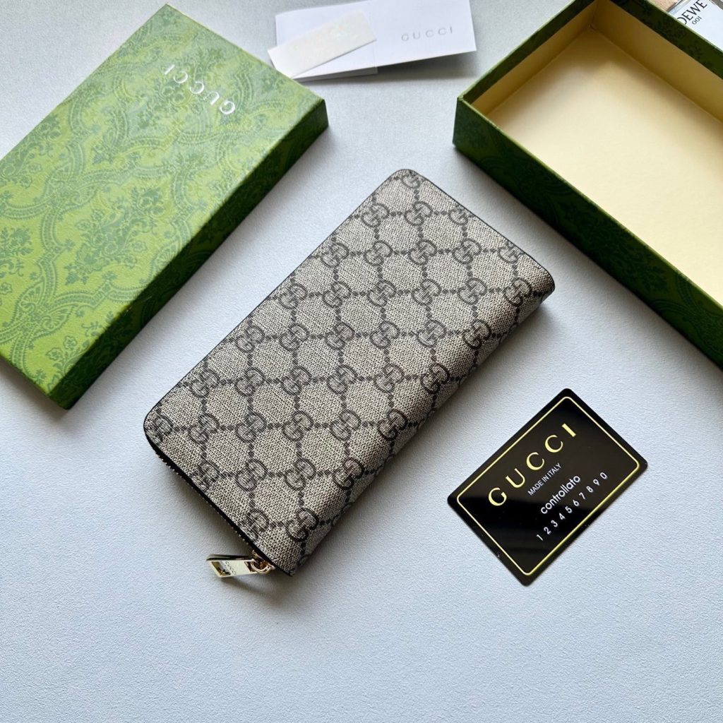 GUCCI グッチ 長財布 グッチ柄 本革 21x11cm ブラウン - 画像 2
