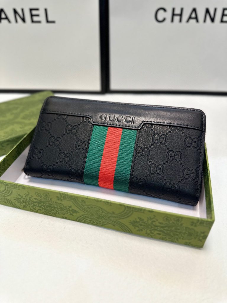 GUCCI グッチ ウォレット 長財布 黒 本革 メンズ 21x11cm - 画像 6
