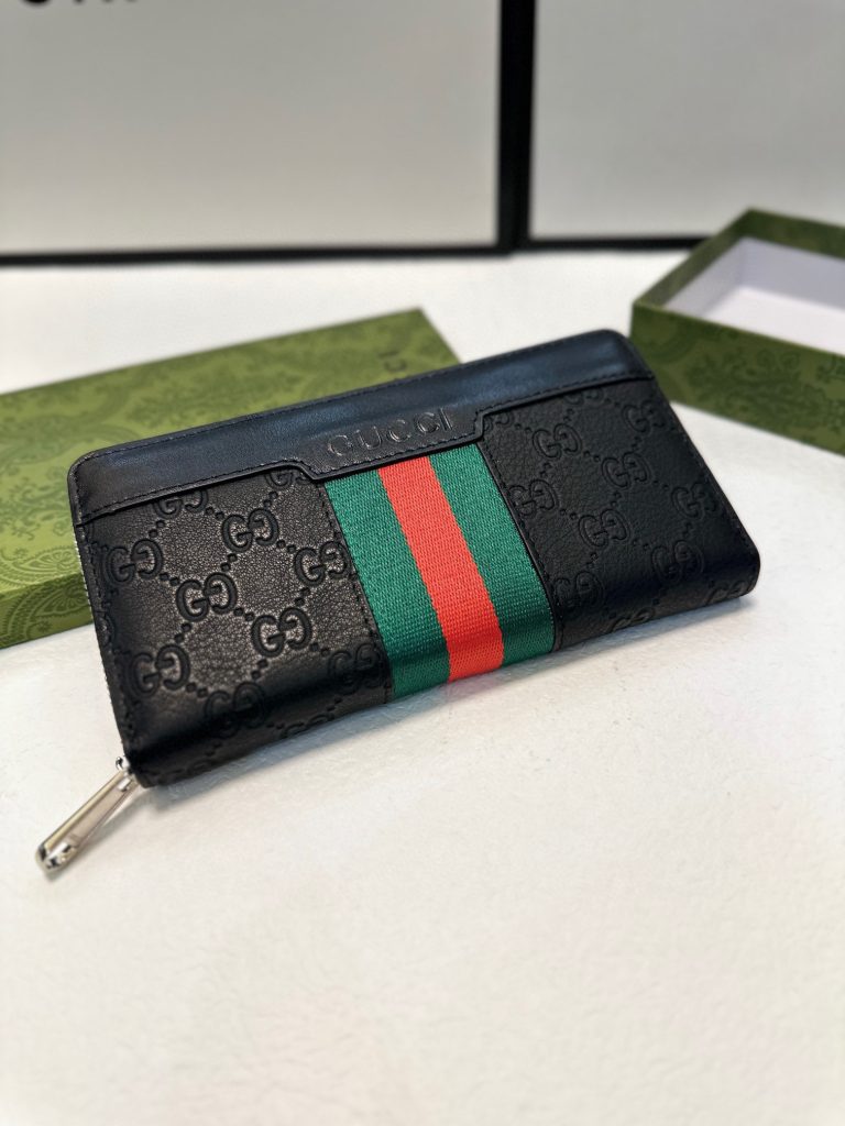 GUCCI グッチ ウォレット 長財布 黒 本革 メンズ 21x11cm - 画像 8