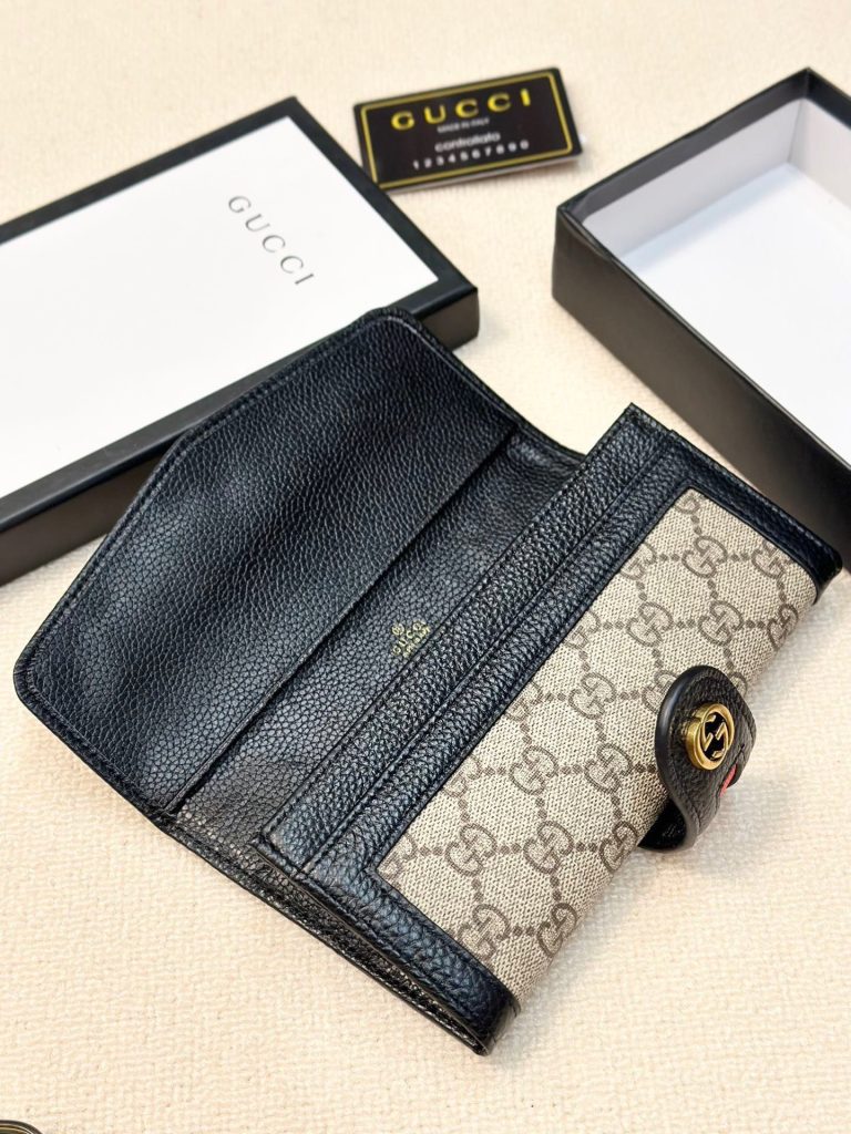 GUCCI グッチ 二つ折り財布 P95 ブラック ファスナー - 画像 8