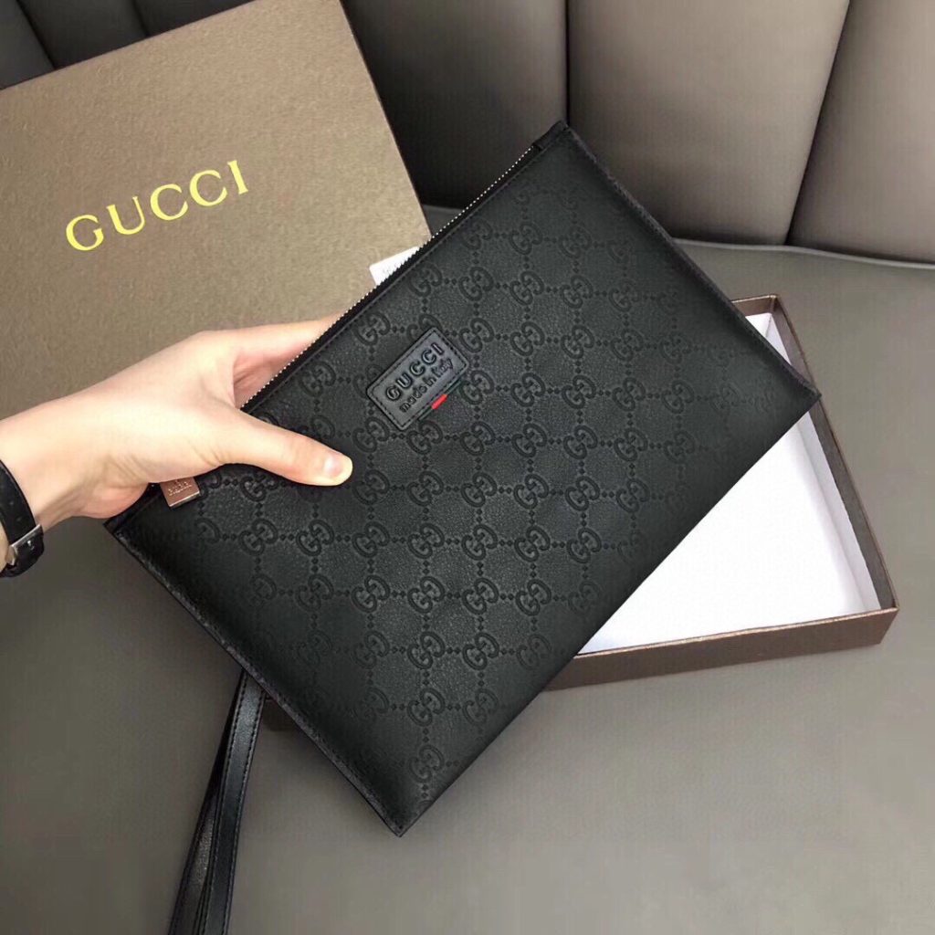 GUCCI グッチ 手帳型財布 メンズ 本革 28x18 黒 - 画像 8