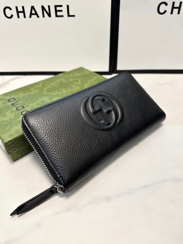 Gucci グッチ スタッズ ロングジップウォレット 黒色 本革仕様 メンズ ウォレット - 画像 7