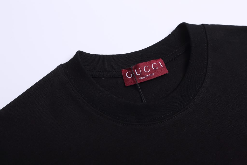 グッチ　GUCCI　Tシャツ　刺繍　クルーネックTシャツ　シャツ　半袖Tシャツ　カップルコーデ　Tshirt　男女兼用 - 画像 5