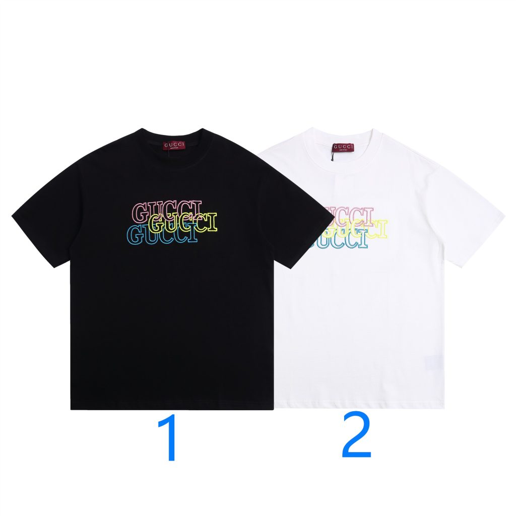 グッチ GUCCI Tシャツ 刺繍 クルーネックTシャツ シャツ 半袖Tシャツ カップルコー…｜旅行に使いやすいファッションアイテムを写真…