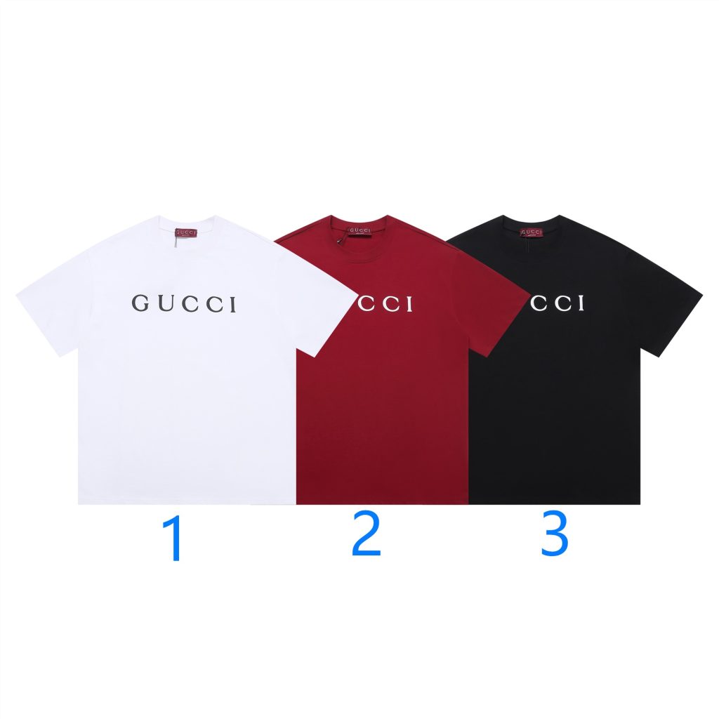グッチ GUCCI Tシャツ シンプル プリント 無地 丸首シャツ シャツ 半袖Tシャツ カ…|旅行に使いやすいファッションアイテムを写真…