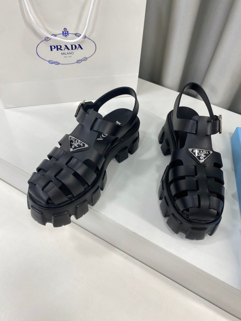 プラダ　モノリス ラバー サンダル　厚底　PRADAサンダル　トライアングルロゴ　レディース/女性　選べる6色 - 画像 8