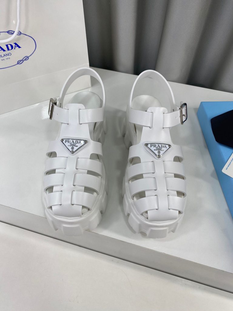 プラダ　モノリス ラバー サンダル　厚底　PRADAサンダル　トライアングルロゴ　レディース/女性　選べる6色 - 画像 2