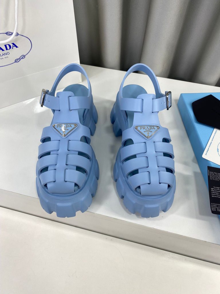 プラダ　モノリス ラバー サンダル　厚底　PRADAサンダル　トライアングルロゴ　レディース/女性　選べる6色 - 画像 3