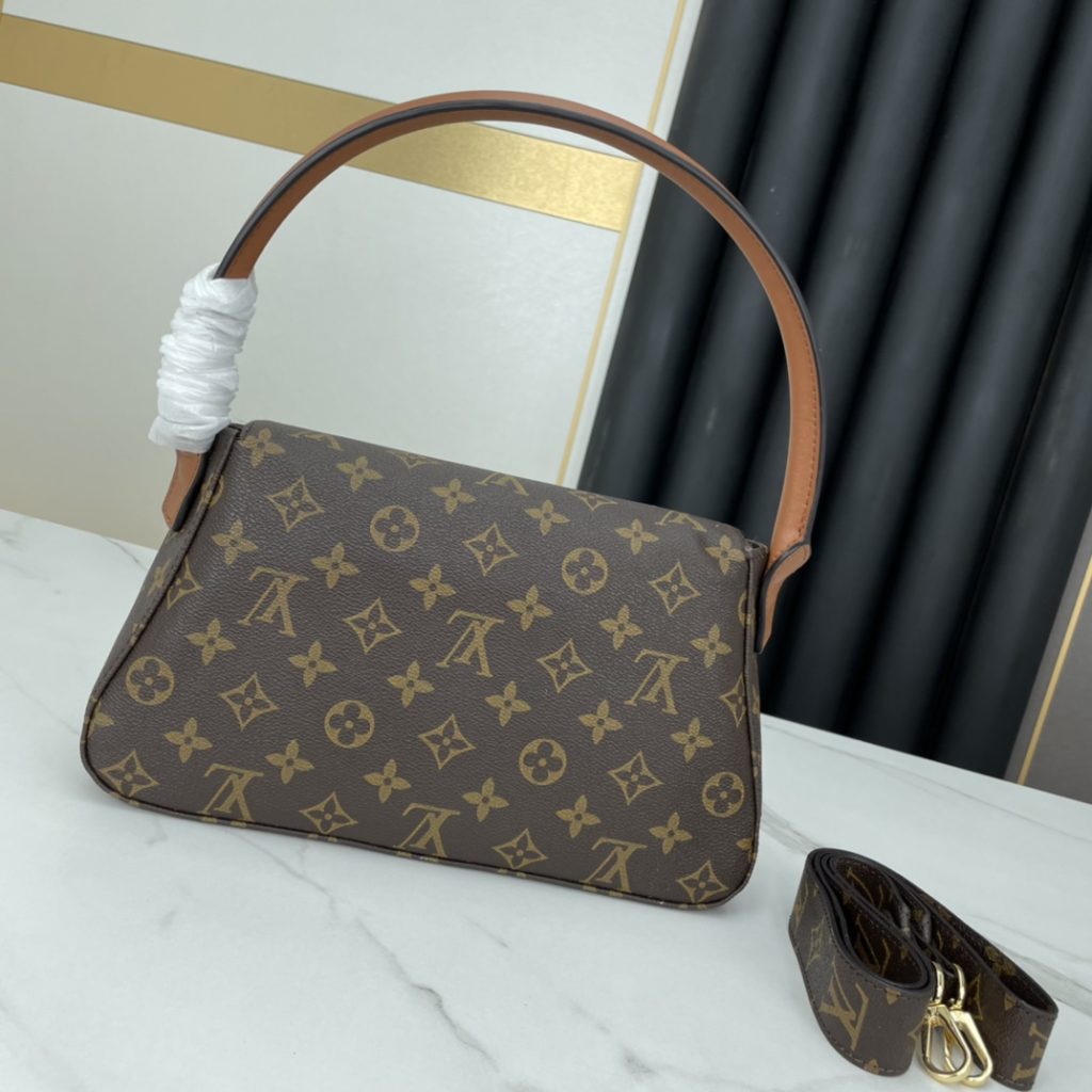ルイヴィトン定番モノグラムハンドバッグ　LOUIS VUITTON BAG ショルダーバッグ　ブラウン　ゴールド金具 - 画像 2