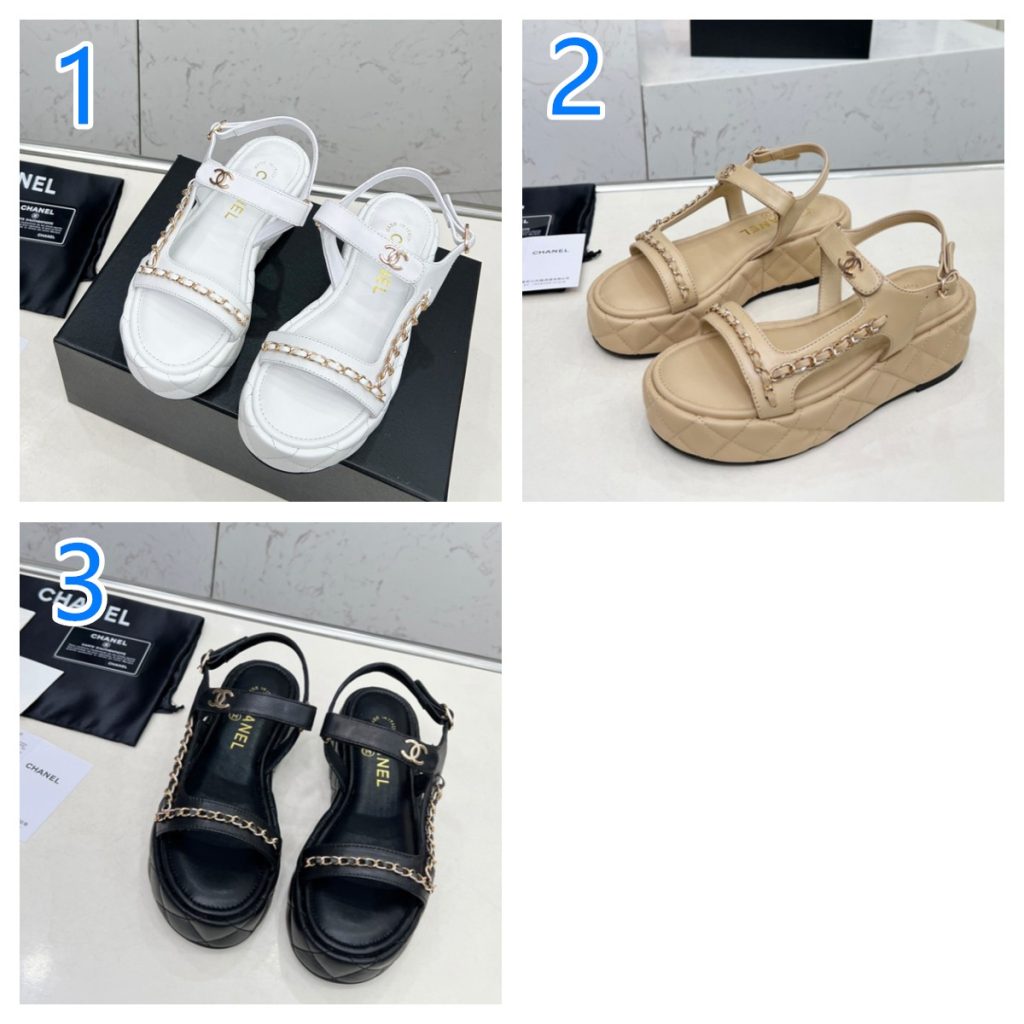 チェーンが可愛い CHANEL シャネル サンダル シューズ｜旅行の日に毎日に合わせるポイント