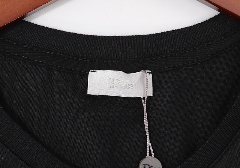 Dior　ディオール Ｔシャツ　夏シャツ　コットン100％　黒　白　半袖シャツ　プリントシャツ　シンプルシャツ - 画像 5