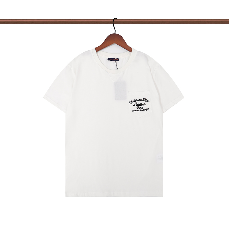 Dior　ディオール Ｔシャツ　夏シャツ　コットン100％　黒　白　半袖シャツ　プリントシャツ　シンプルシャツ - 画像 2