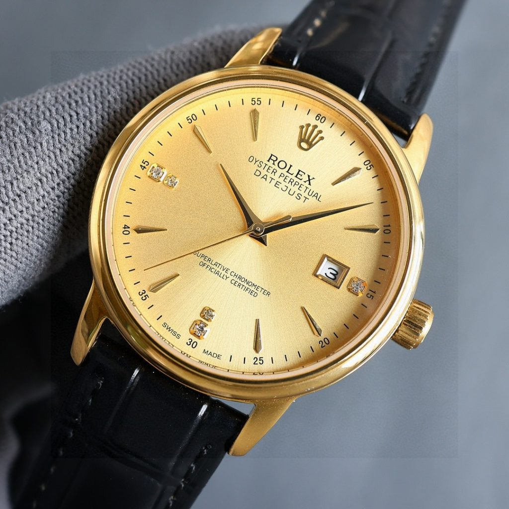 Rolex ロレックスロレックス風 メンズ腕時計 藍宝石ガラス 100m防水 高級皮革ベルト✨⌚💎🔥💼 - 画像 2