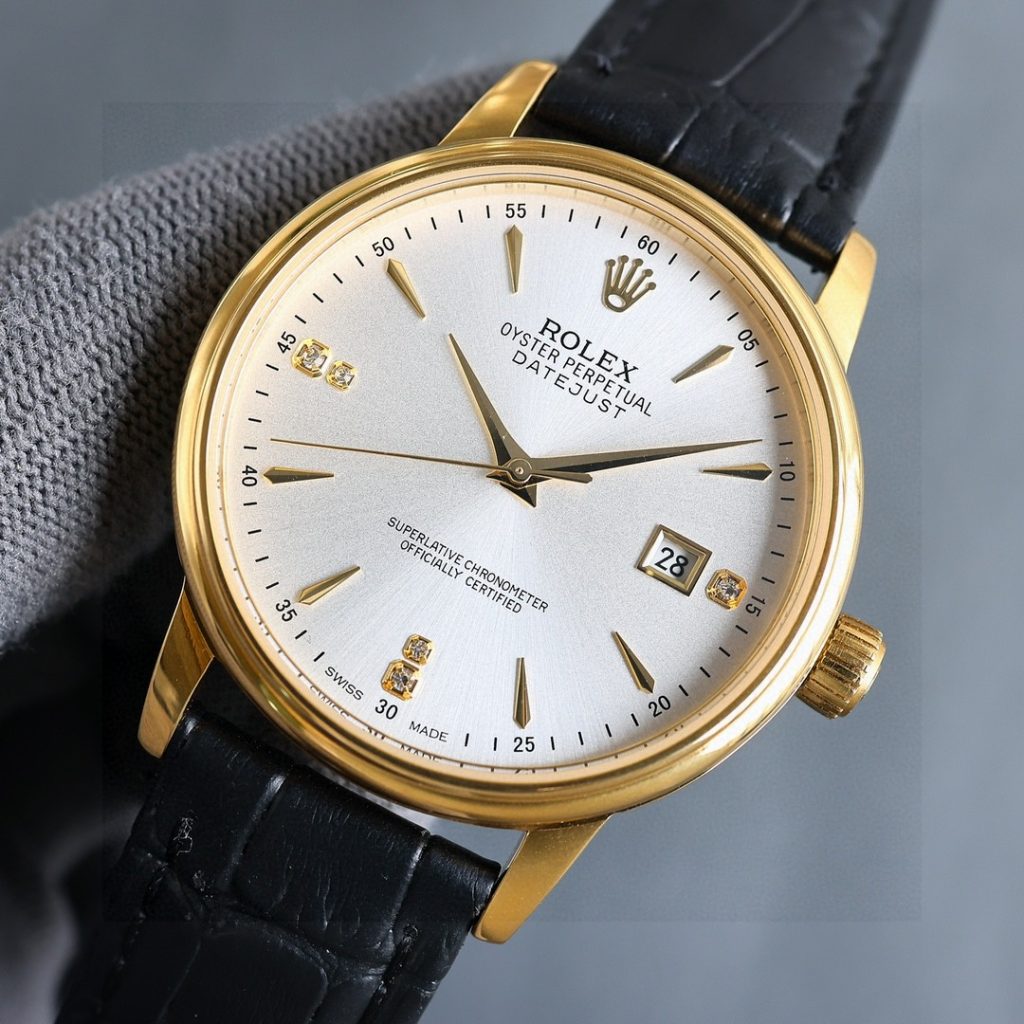 Rolex ロレックスロレックス風 メンズ腕時計 藍宝石ガラス 100m防水 高級皮革ベルト✨⌚💎🔥💼 - 画像 4