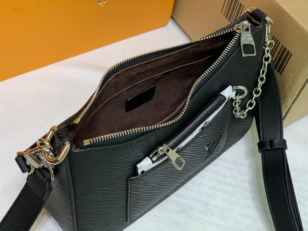 Louis Vuitton21AW新作　ルイ·ヴィトン　Marelle ショルダーバック　レザーバッグ　レディースバッグ　モノグラム　エピ　肩がけ　ブラック - 画像 3