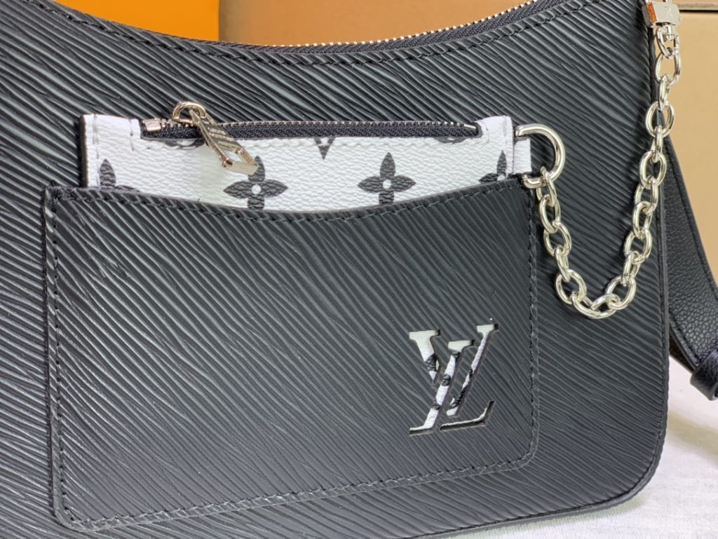 Louis Vuitton21AW新作　ルイ·ヴィトン　Marelle ショルダーバック　レザーバッグ　レディースバッグ　モノグラム　エピ　肩がけ　ブラック - 画像 4