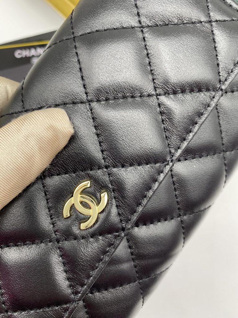【シャネル】キャビアスキン 長財布 ココマーク金具 上品なブラック レディースウォレット - 画像 7