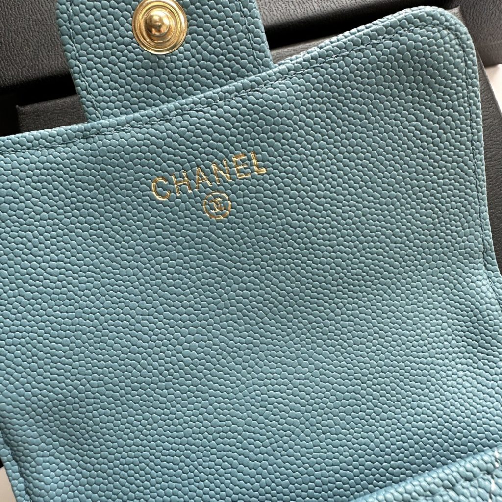 【シャネル】キャビアスキン 長財布 ココマーク金具 上品なブラックのレディースウォレット - 画像 7