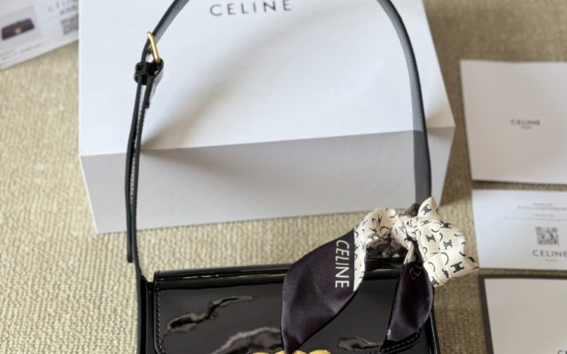 通勤で使いやすいCELINEのショルダーバッグを写真で確認