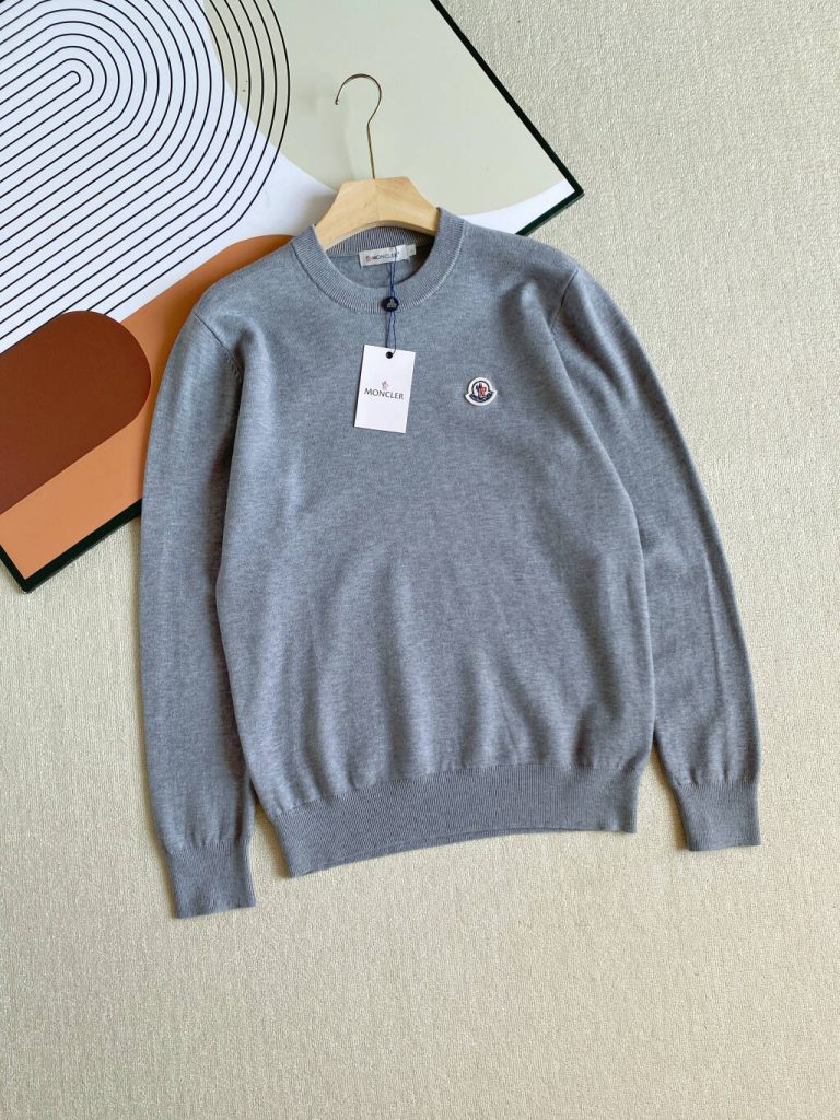 Monclerモンクレール 9297 ロゴ ロングスリーブニット 2色入 保温性抜群 - 画像 3