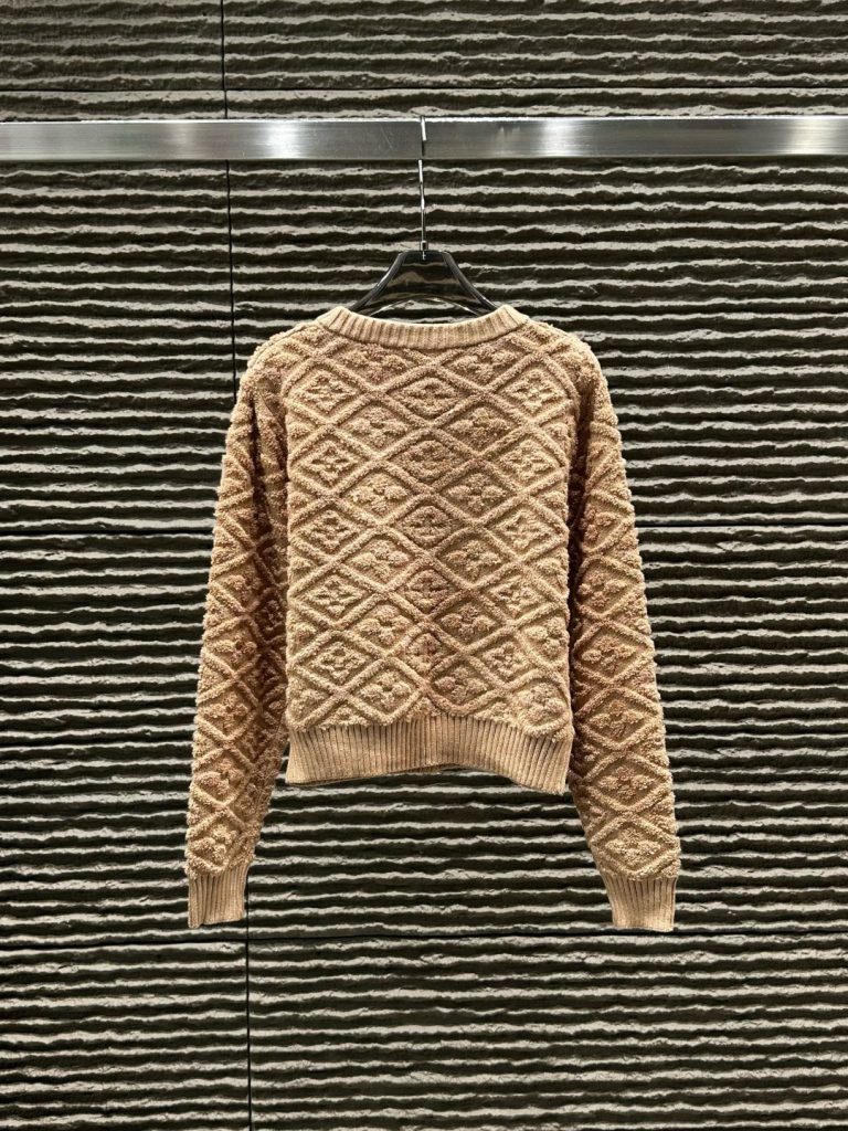 Louis VuittonLOUIS VUITTON レディース ニットカーディガン 3色展開 綿素材 シンプルデザイン - 画像 3