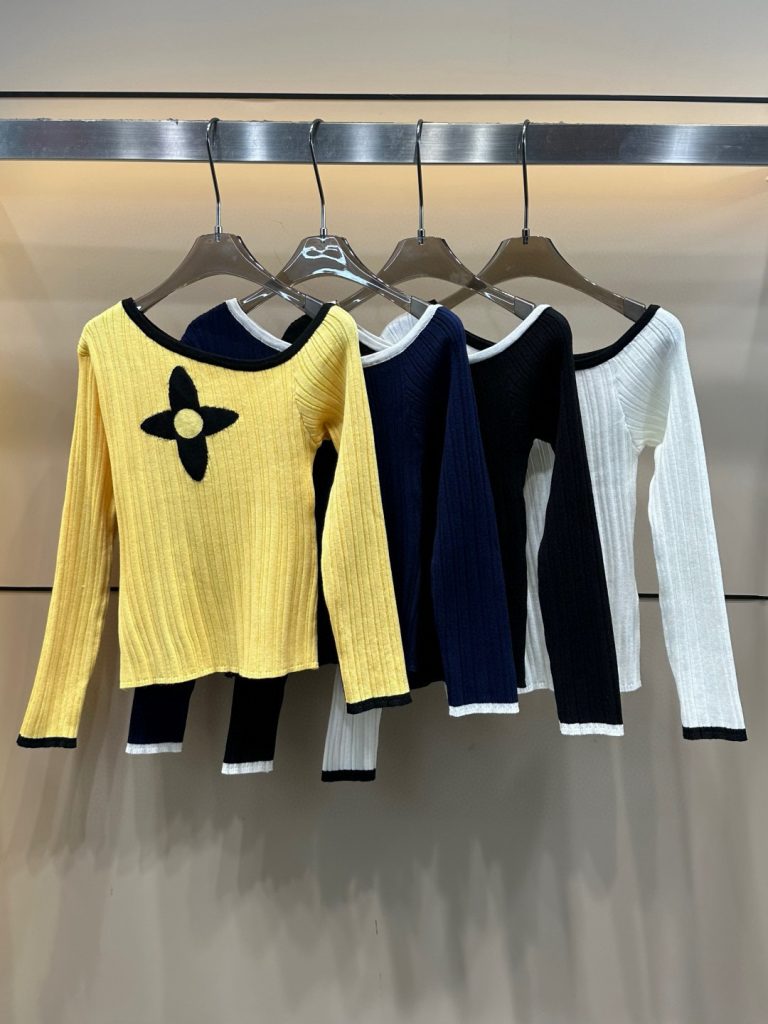 Louis Vuittonルイヴィトン レディース 3色 リブニットトップス 花柄デザイン…｜休日に使いやすいファッションアイテムを写真で…