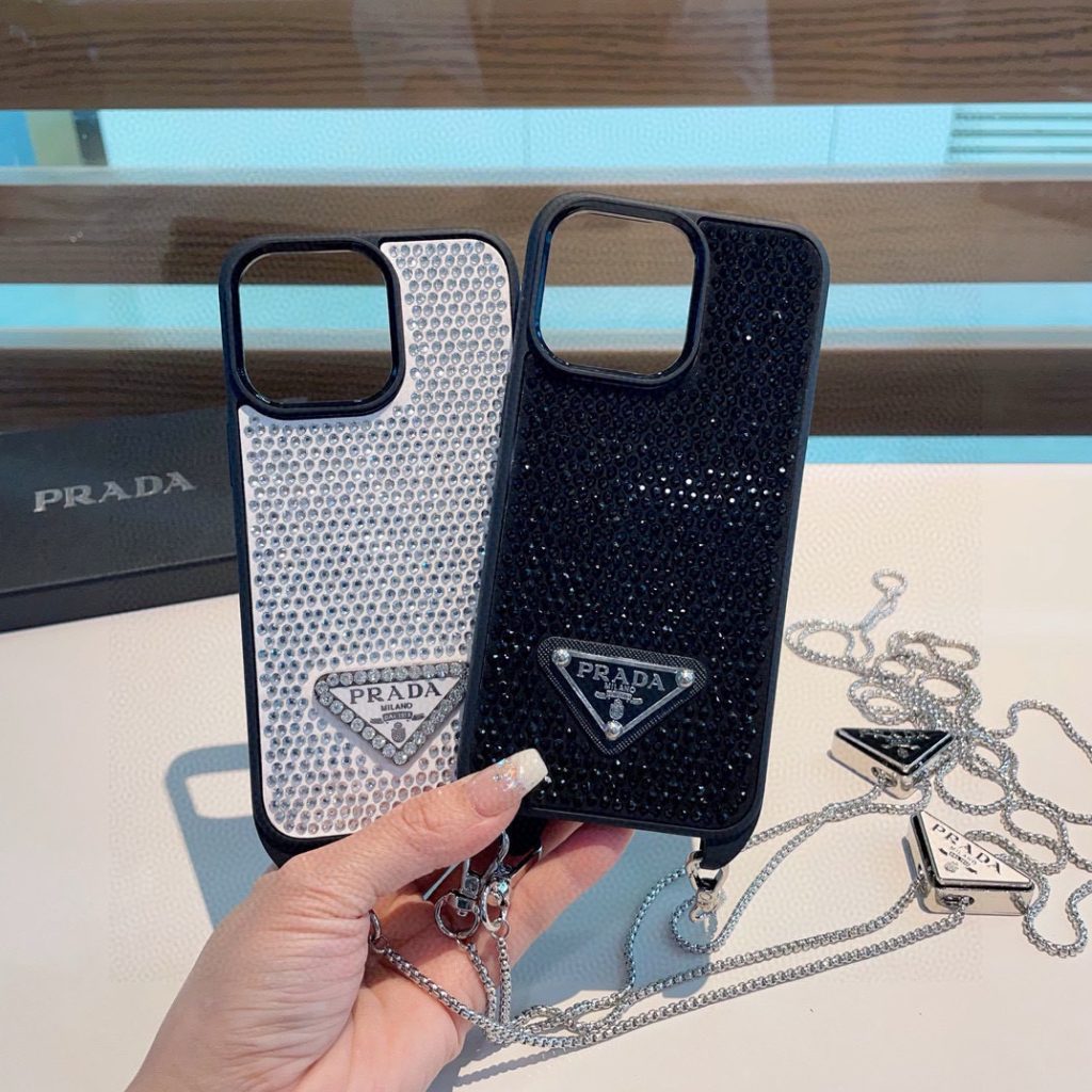 iPhoneケースプラダ ストラップ付き スタudded ファッションスマホケース 2色入 🌟 - 画像 5