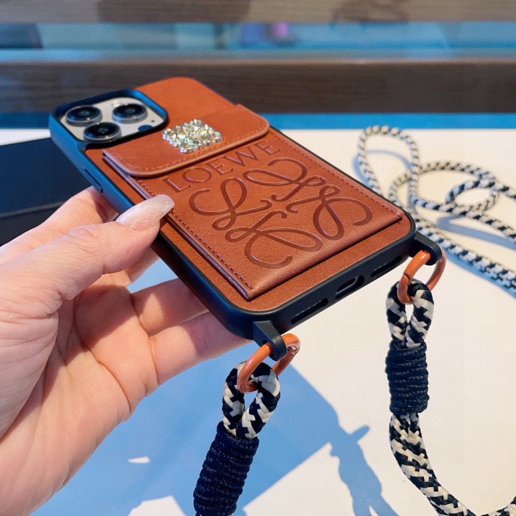 iPhoneケースロエベ iPhoneケース 2色 カード収納 メンズ レディース 🍀 - 画像 6