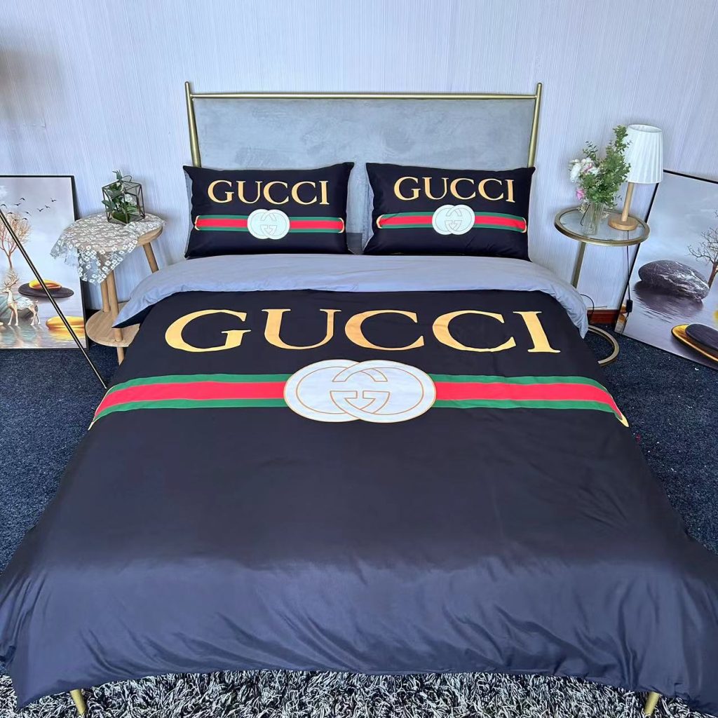 グッチ GUCCI 掛け布団カバーセット4点 ダブルサイズ/キングサイズベッド 綿生地ベッドカバー 新居寝具用品 選べる5種 - 画像 5