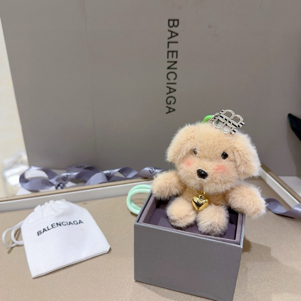 BALenciaga ペット ドッグ チャーム 2色入 🐶 キーホルダー 1個入 - 画像 3