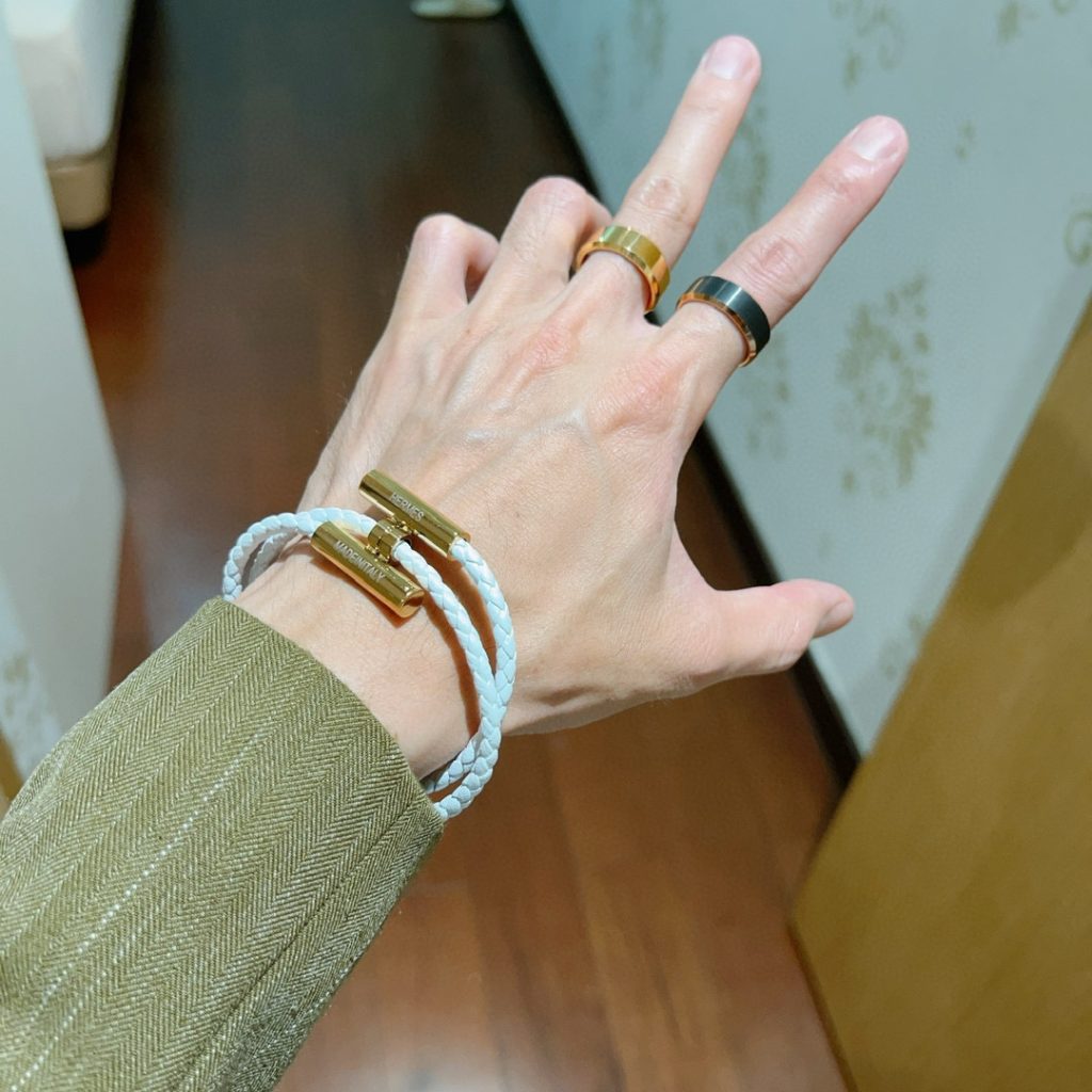 エールメス ブレスレット ホワイト メンズ オーバル ロング 37cm - 画像 6