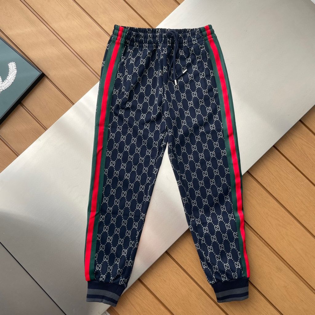 GUCCI メンズ ロゴ トラックパンツ ブルー 1色入 - 画像 2