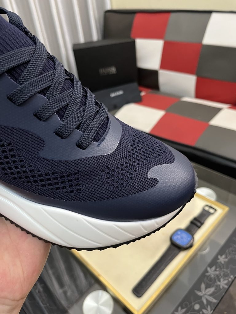 HUGO BOSS メンズ スニーカー ブルーグレー 3色展開 本革素材 軽量設計 🏃‍♂️ - 画像 6
