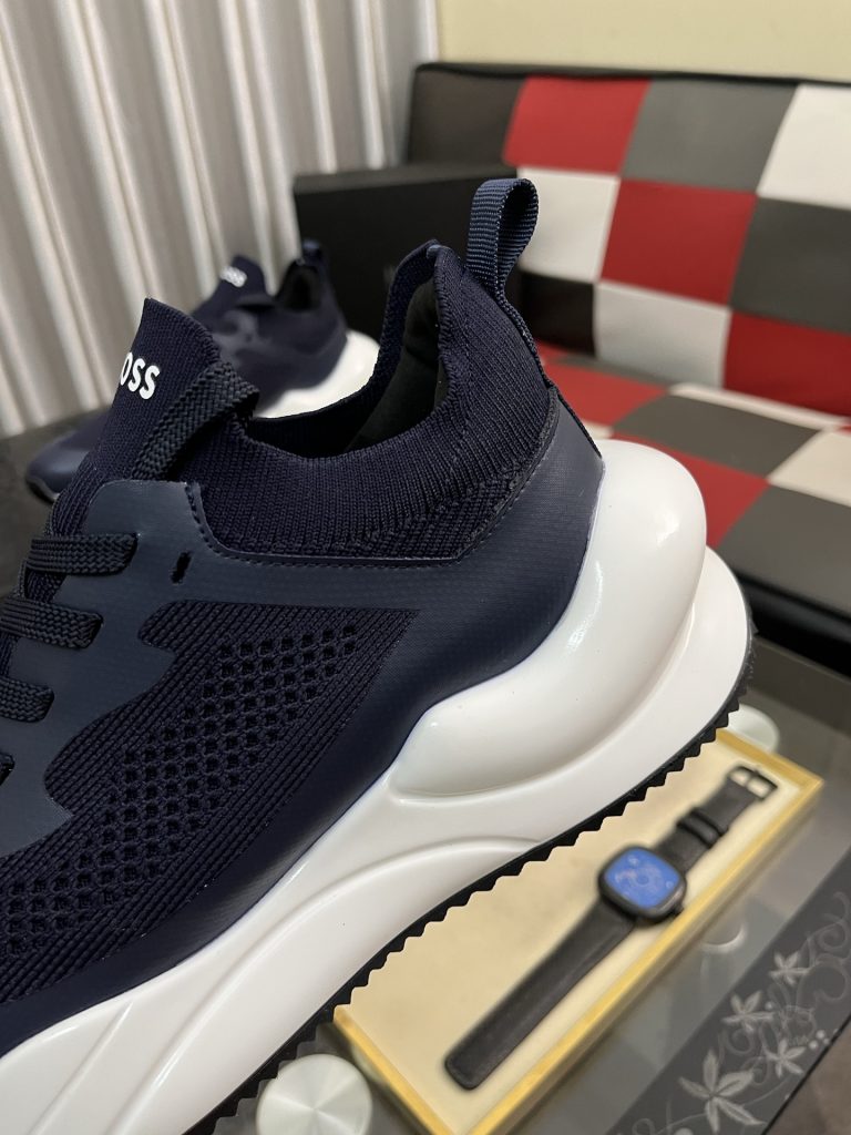 HUGO BOSS メンズ スニーカー ブルーグレー 3色展開 本革素材 軽量設計 🏃‍♂️ - 画像 7