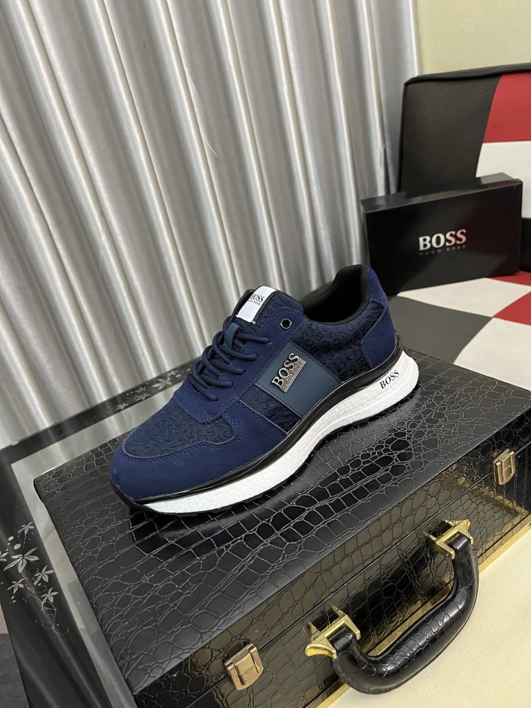 HUGO BOSS メンズ スニーカー ブルー 一足 62 本格的な履き心地 シューズ｜買い物の日に写真で選び方を確認