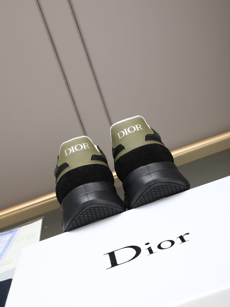 Dior 男士运动鞋 カモフラ柄 オールドスクール スニーカー ブラック レザー メンズ 2色入 🖤 - 画像 5